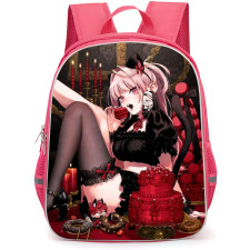 Gokurakugai Nei Takarai Backpack School Bag StudentPack - Nei Takarai Sitting Eating Red Cake Portrait Poster