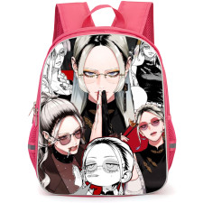 Gokurakugai Tao Saotome Backpack School Bag StudentPack - Tao Saotome Fierce Portrait Collage Red Background