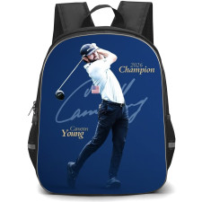 Golf Cameron Young Backpack School Bag StudentPack - Cameron Young Navy Blue Champion Theme Poster