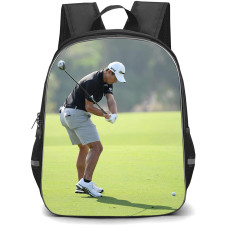 Golf Collin Morikawa Backpack School Bag StudentPack - Collin Morikawa Fairway Swing Action Poster