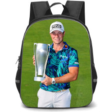 Golf Viktor Hovland Backpack School Bag StudentPack - Viktor Hovland Holding Trophy Portrait Poster