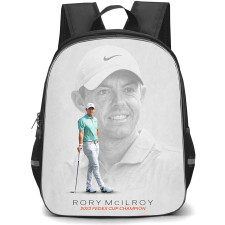 Golf Rory McIlroy Backpack School Bag StudentPack - Rory McIlroy 2022 FedEx Cup Champion Grayscale Poster