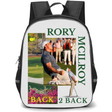 Golf Rory McIlroy Backpack School Bag StudentPack - Rory McIlroy Back 2 Back Champion Poster