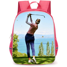 Golf Nelly Korda Backpack School Bag StudentPack - Nelly Korda Driving The Ball Oceanside Poster