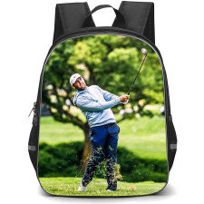 Golf Scottie Scheffler Backpack School Bag StudentPack - Scottie Scheffler Fairway Swing Action Poster