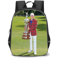 Golf Jordan Spieth Backpack School Bag StudentPack - Jordan Spieth Wears Plaid Jacket And Holds Leonard Trophy Poster