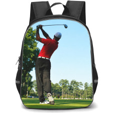 Golf Tiger Woods Backpack School Bag StudentPack - Tiger Woods Iconic Fairway Swing Poster