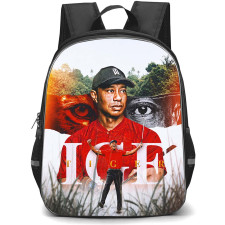 Golf Tiger Woods Backpack School Bag StudentPack - Tiger Woods Tiger Eye Champion Poster