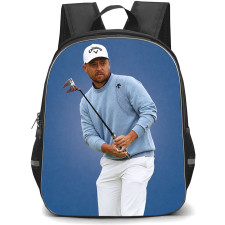 Golf Xander Schauffele Backpack School Bag StudentPack - Xander Schauffele Elite Golf Portrait Poster