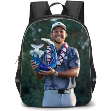 Golf Xander Schauffele Backpack School Bag StudentPack - Xander Schauffele Holds Hawaii Champion Trophy Poster