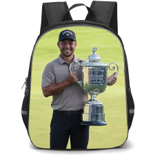 Golf Xander Schauffele Backpack School Bag StudentPack - Xander Schauffele Holds PGA Championship Trophy Poster