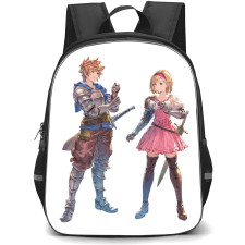 Granblue Fantasy Relink Backpack StudentPack - Gran And Djeeta Talking In White Background