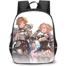 Granblue Fantasy Relink Backpack StudentPack - Gran And Djeeta In White Background Poster