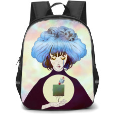 Gris Backpack School Bag StudentPack - Gris Portrait With Forest Golem