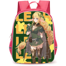 Guardian Tales Leah Backpack StudentPack - Leah Portrait In Green Background Poster