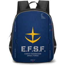 Gundam Backpack School Bag StudentPack - Gundam EFSF Tactical Emblem Poster