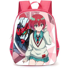 Mobile Suit Gundam GQuuuuuuX Backpack School Bag StudentPack - Amate Yuzuriha And GQuuuuuuX Sitting Uniform Pink Poster