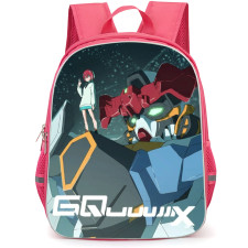 Mobile Suit Gundam GQuuuuuuX Backpack School Bag StudentPack - Amate Yuzuriha And GQuuuuuuX Standing In Space Portrait Series Poster