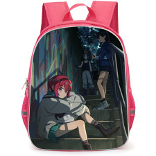 Mobile Suit Gundam GQuuuuuuX Backpack School Bag StudentPack - Mobile Suit Gundam GQuuuuuuX Characters Sitting Stairs Fierce Poster