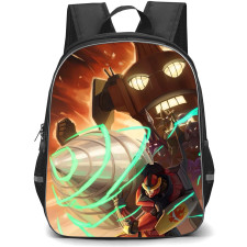 Gurren Lagann Backpack StudentPack - Gurren Lagann Drill Attack Robot Background