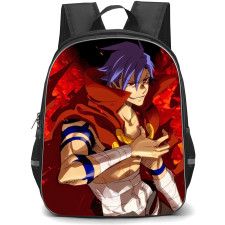 Gurren Lagann Kamina Backpack StudentPack - Kamina Portrait Flames Background