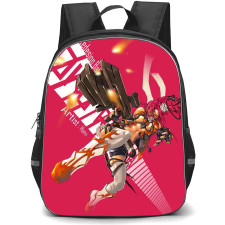 Gurren Lagann Yoko Littner Backpack StudentPack - Yoko Littner Holding Gun Pink Background