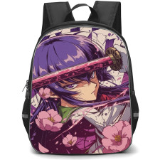 Highschool Of The Dead Saeko Busujima Backpack School Bag StudentPack - Saeko Busujima Fierce Sword Flower Portrait