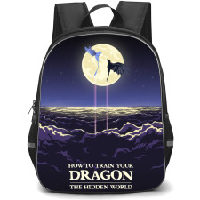 How To Train Your Dragon Backpack StudentPack - Toothless And Light Fury Illustration Art Poster