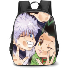 Hunter X Hunter Backpack StudentPack - Hunter X Hunter Gon Freecss Killua Zoldyck Portrait Cartoon Art