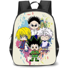 Hunter X Hunter Backpack StudentPack - Hunter X Hunter Team Gon Cartoon Art On Beige Background