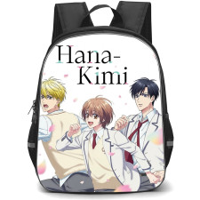 Hana Kimi Backpack School Bag StudentPack - Hana Kimi Main Trio Cherry Blossom Anime Poster