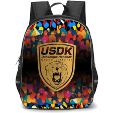 Dunkerque Handball Grand Littoral Backpack School Bag StudentPack - Logo Abstract Background