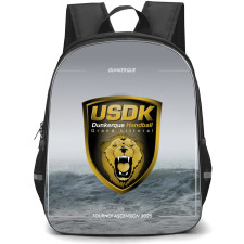 Dunkerque Handball Grand Littoral Backpack School Bag StudentPack - Logo Wave Poster