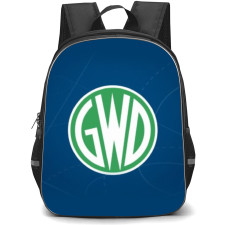 Turn und Sportverein Grun WeiB Dankersen-Minden e. V. Backpack School Bag StudentPack - Logo Blue Lines Background