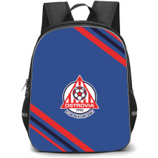 KPR Ostrovia Ostrow Wielkopolski Backpack School Bag StudentPack - Large Logo With Stripe