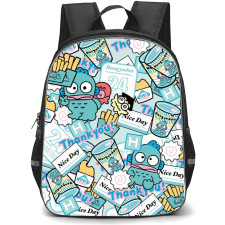 Hangyodon Sanrio Backpack StudentPack - Hangyodon Sanrio Sitting Illustration Art On Cyan Background