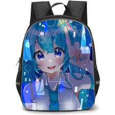 Hatsune Miku Backpack StudentPack - Hatsune Miku Finger Press Hexagon Background