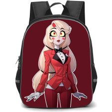 Hazbin Hotel Charlie Morningstar Backpack StudentPack - Charlie Morningstar Wear Red Suit Sticker