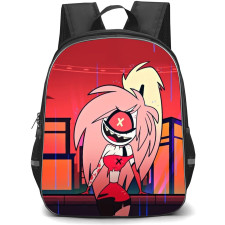 Hazbin Hotel Cherri Bomb Backpack StudentPack - Cherri Bomb Standing On Red City Background
