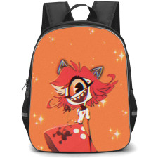 Hazbin Hotel Niffty Backpack StudentPack - Niffty On Orange Background Poster