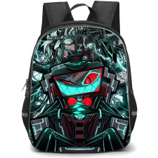 Hazbin Hotel Vox Backpack StudentPack - Vox Sitting On Throne Illustration Art Poster