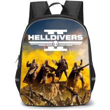 Helldivers 2 Backpack StudentPack - Characters Celebrating Series Poster