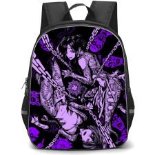 Hells Paradise Jigokuraku Backpack StudentPack - Yamada Asaemon Sagiri And Yuzuriha Final Chapter Special Purple Illustration Art