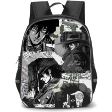 Hellsing Alucard Backpack StudentPack - Alucard Fanart Painting On Black Background