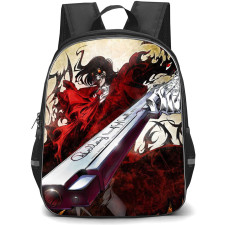 Hellsing Alucard Backpack StudentPack - Alucard Vampire Hunter Illustration Art On Black Background