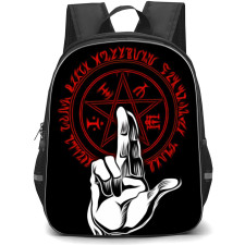 Hellsing Backpack StudentPack - Hellsing Logo Illustration On Black Background Square Sticker