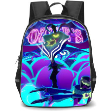 Helluva Boss Asmodeus Backpack StudentPack - Asmodeus On Blue Purple Illustration Art Poster