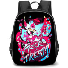 Helluva Boss Beelzebub Backpack StudentPack - Beelzebub Trick Or Treat Illustration Art On Black Background