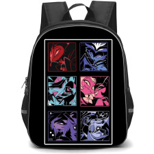 Helluva Boss Backpack StudentPack - Helluva Boss Characters Portrait Art On Dark Background Sticker