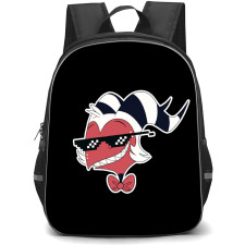 Helluva Boss Moxxie Backpack School Bag StudentPack - Moxie Meme Glasses Portrait Sticker